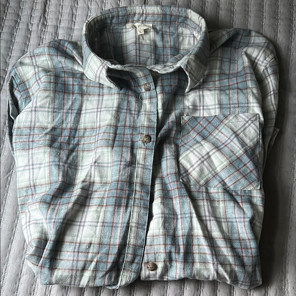 Plaid Button Down Soft Flannel Shirt